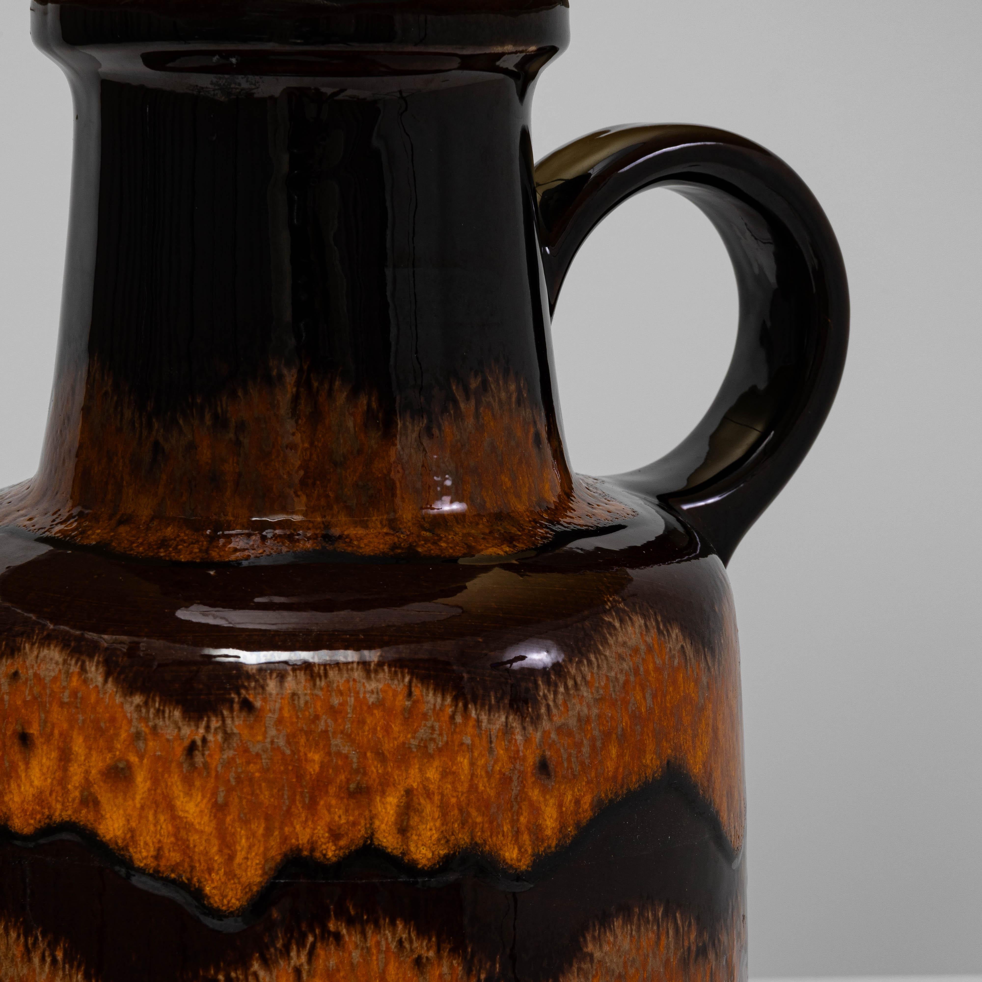 Lampe de table allemande du 20e siècle en céramique à glaçure orange en vente 5