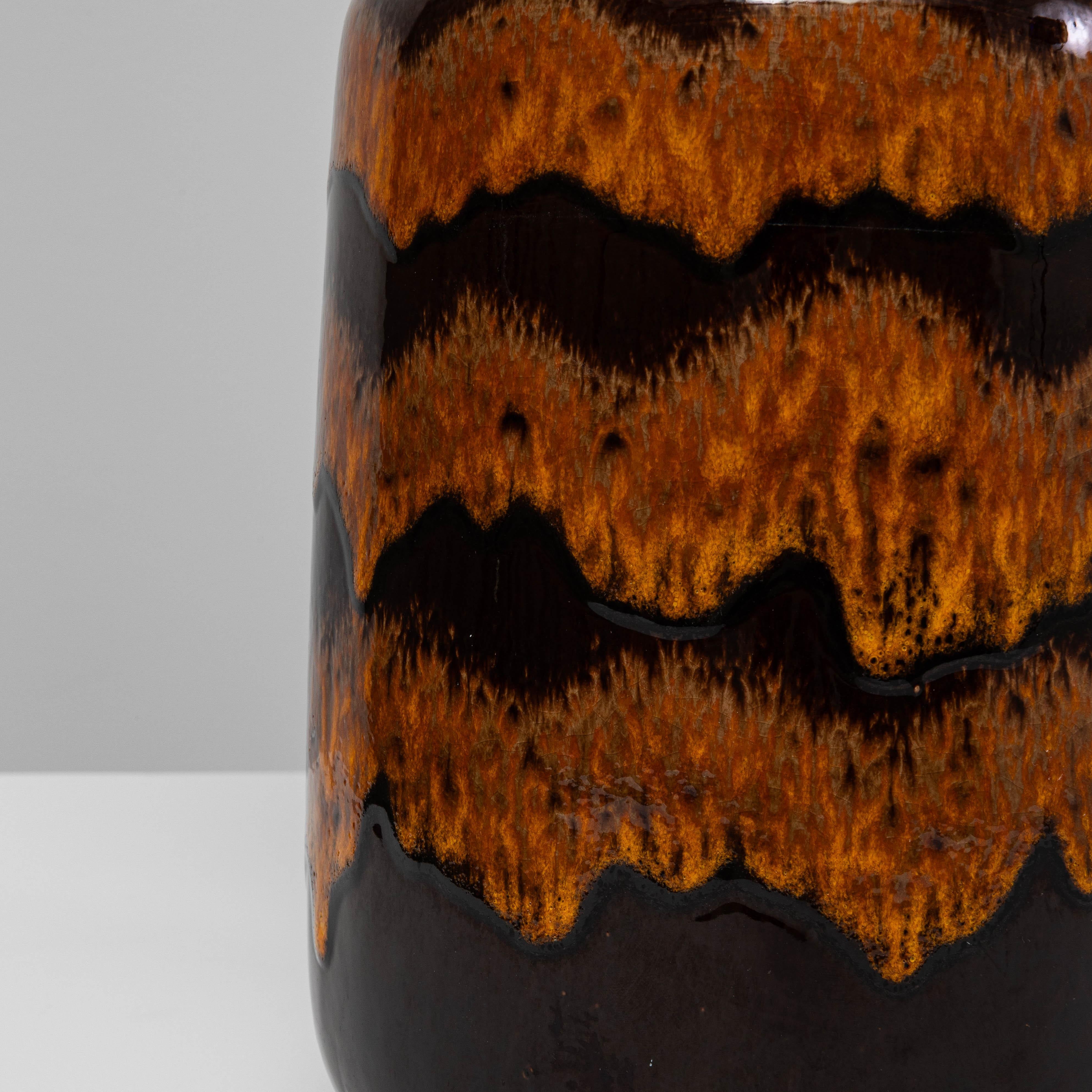 Lampe de table allemande du 20e siècle en céramique à glaçure orange en vente 6