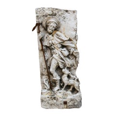 20th Century German Pair of Antique Baroque Style Marble Reliefs