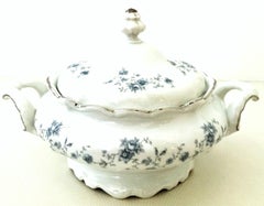 20th Century German Porcelain & Platinum Dinnerware Set of 21 by Johann Haviland