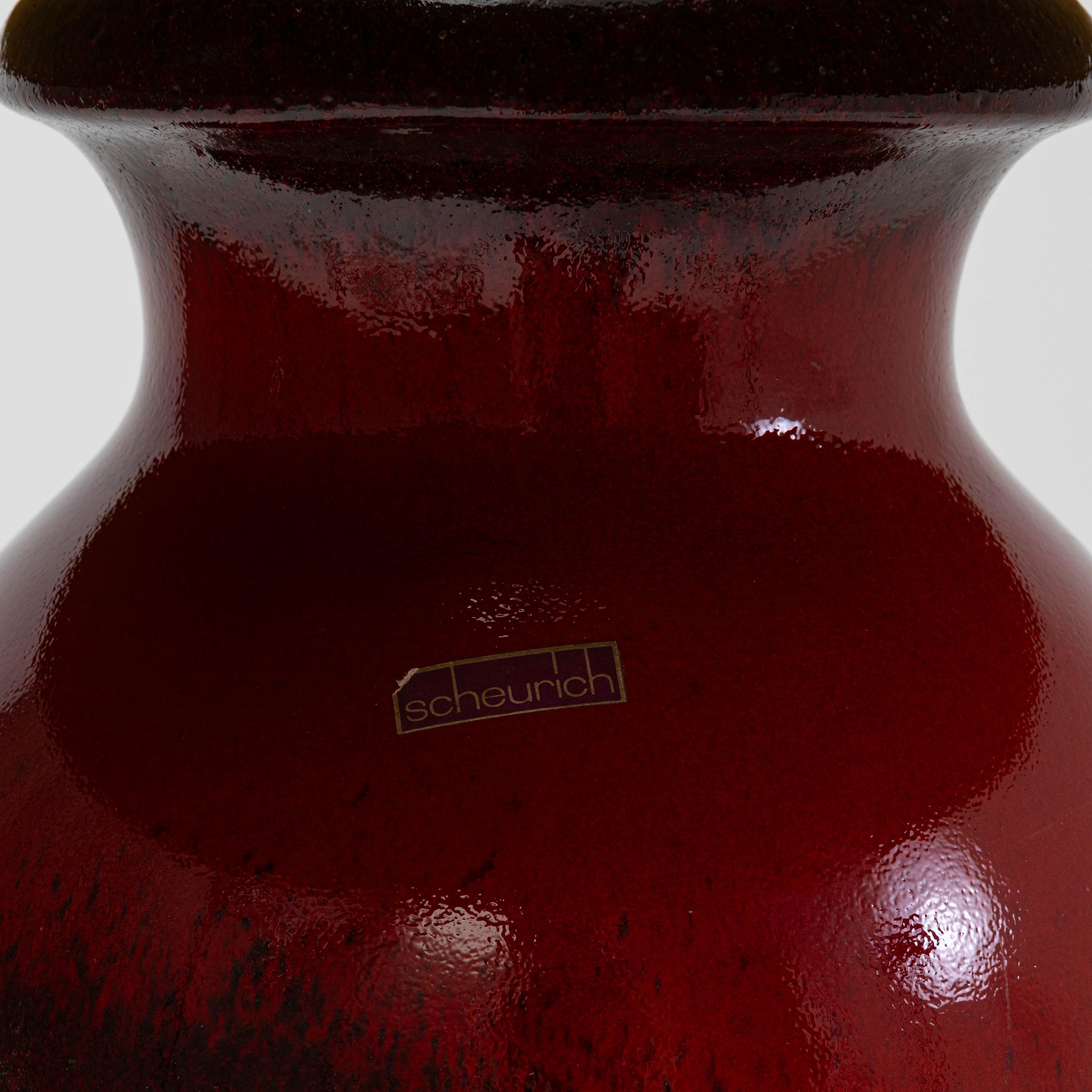 20th Century German Red And Tan Ceramic Table Lamp For Sale 10