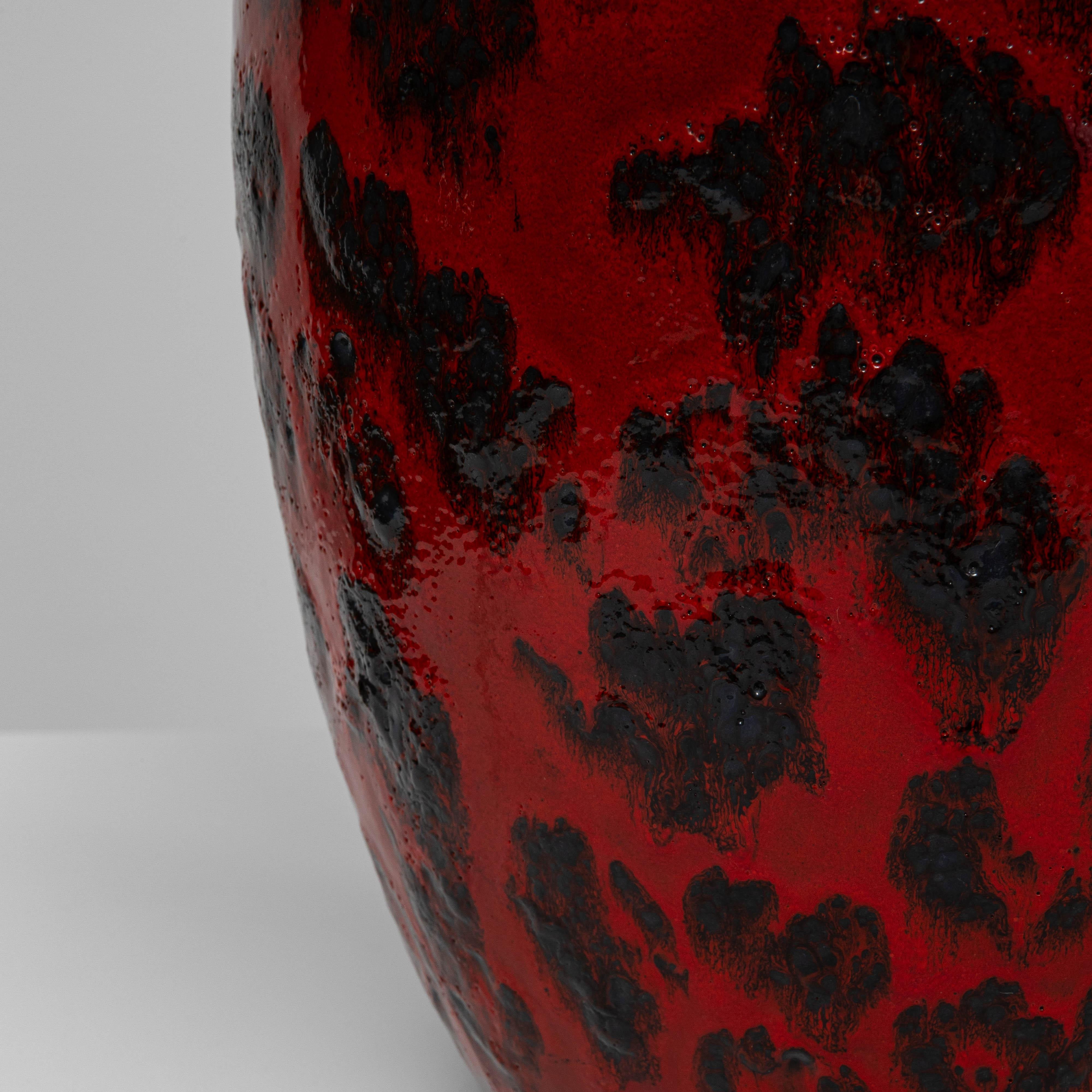 Lampe de table en céramique rouge allemande du 20e siècle en vente 6