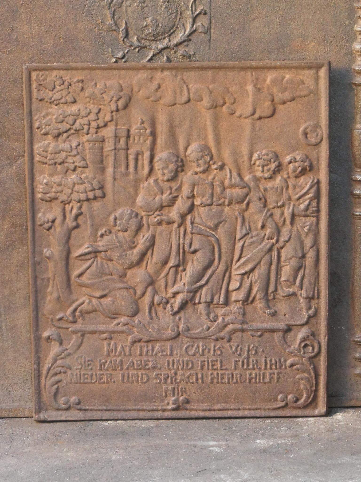 Deutsches „religiöses Thema“ des 20. Jahrhunderts Kaminsims / Backsplash (Gegossen) im Angebot