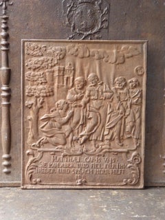 20th Century German 'Religious Theme' Fireback / Backsplash