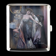 20th Century German Silver and Enamel Cigarette Case, Luis Usabal, circa 1910