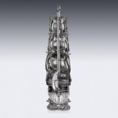 20th Century German Silver Impressive Large Neff Galleon Ship, circa 1930