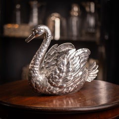 20th Century German Solid Silver Swan Jardinière, Hallmarked, c.1910