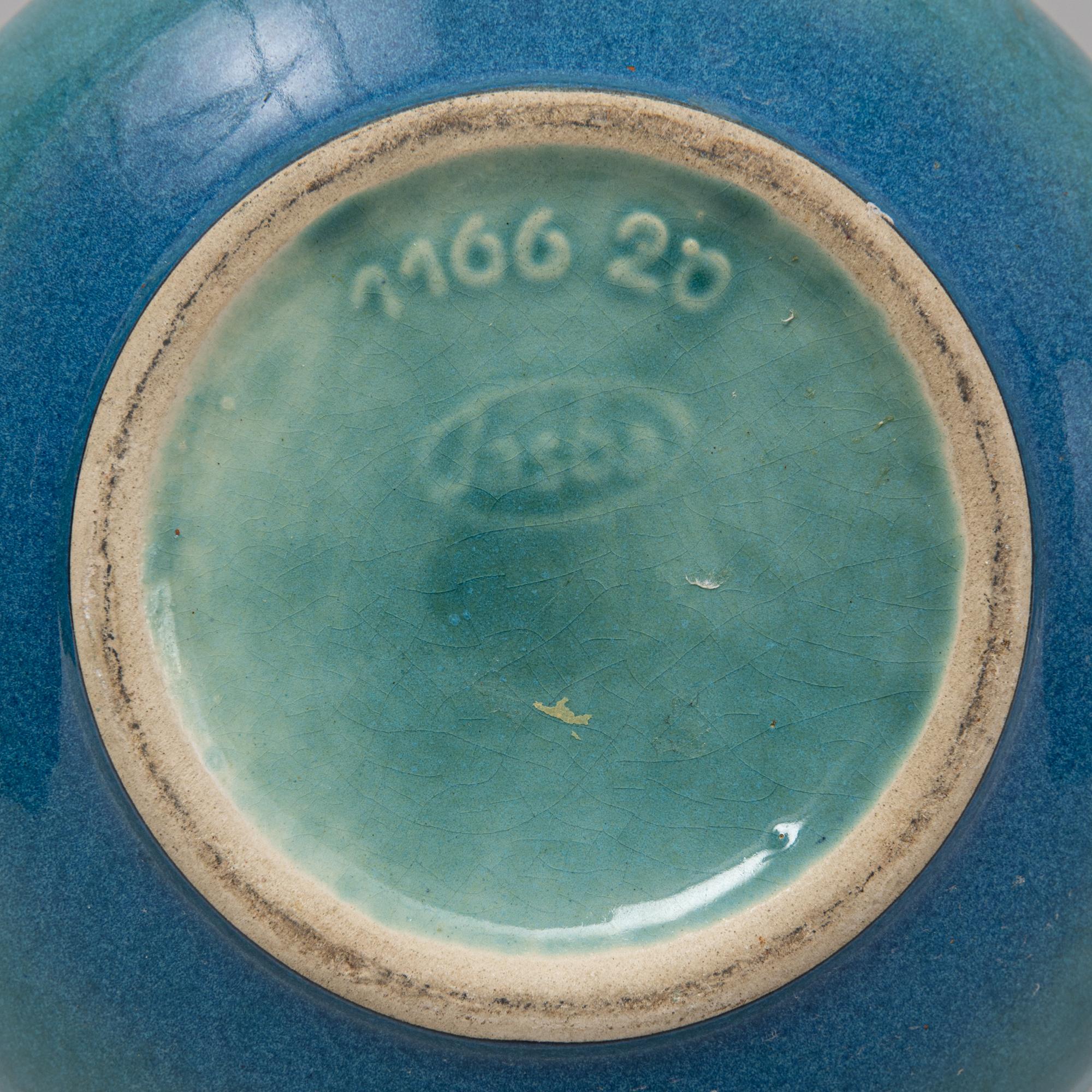 Vaso in ceramica turchese tedesco del XX secolo in vendita 6
