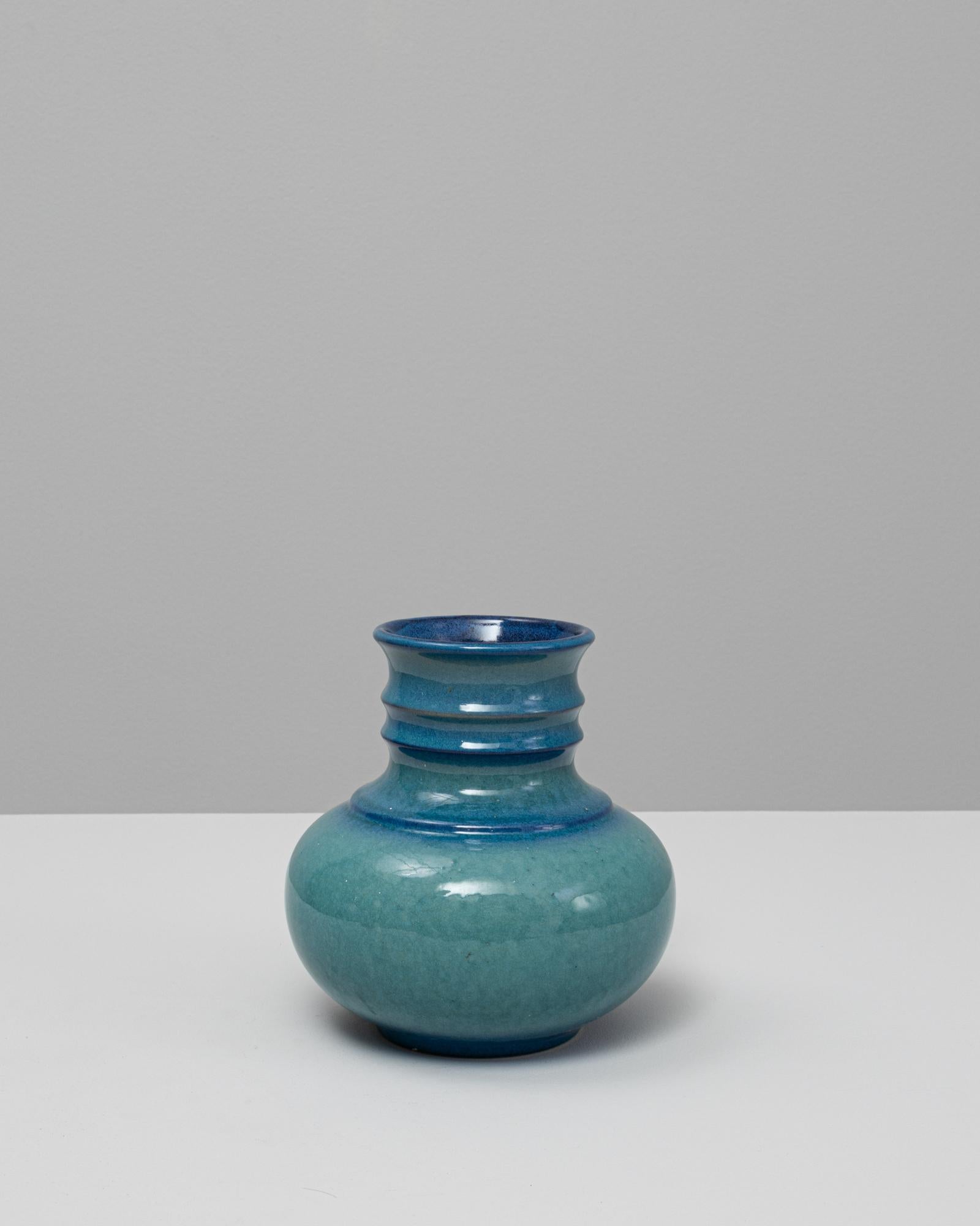 Ceramica Vaso in ceramica turchese tedesco del XX secolo in vendita