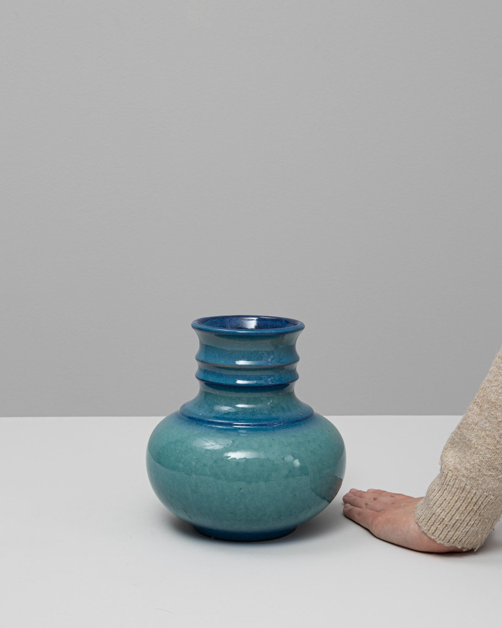 Vaso in ceramica turchese tedesco del XX secolo in vendita 1