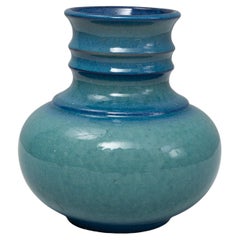Vaso in ceramica turchese tedesco del XX secolo
