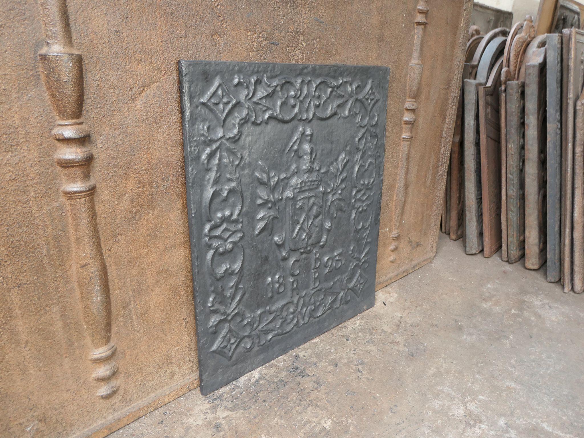 20th Century German Victorian Style 'Coat of Arms' Fireback / Backsplash For Sale 6