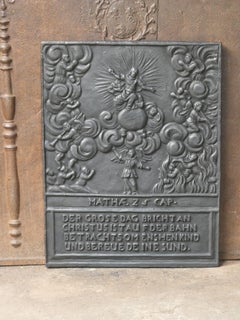 20th Century German Victorian Style 'Religious Theme' Fireback / Backsplash