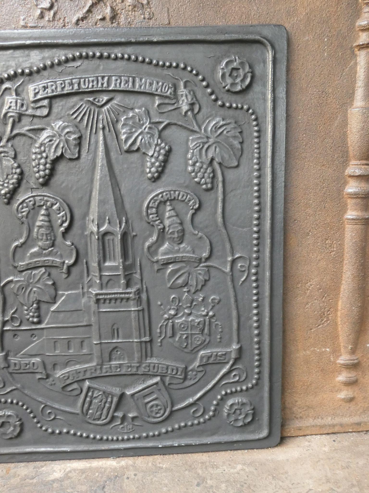 20th Century German Victorian Style 'Religious Theme' Fireback / Backsplash For Sale 3