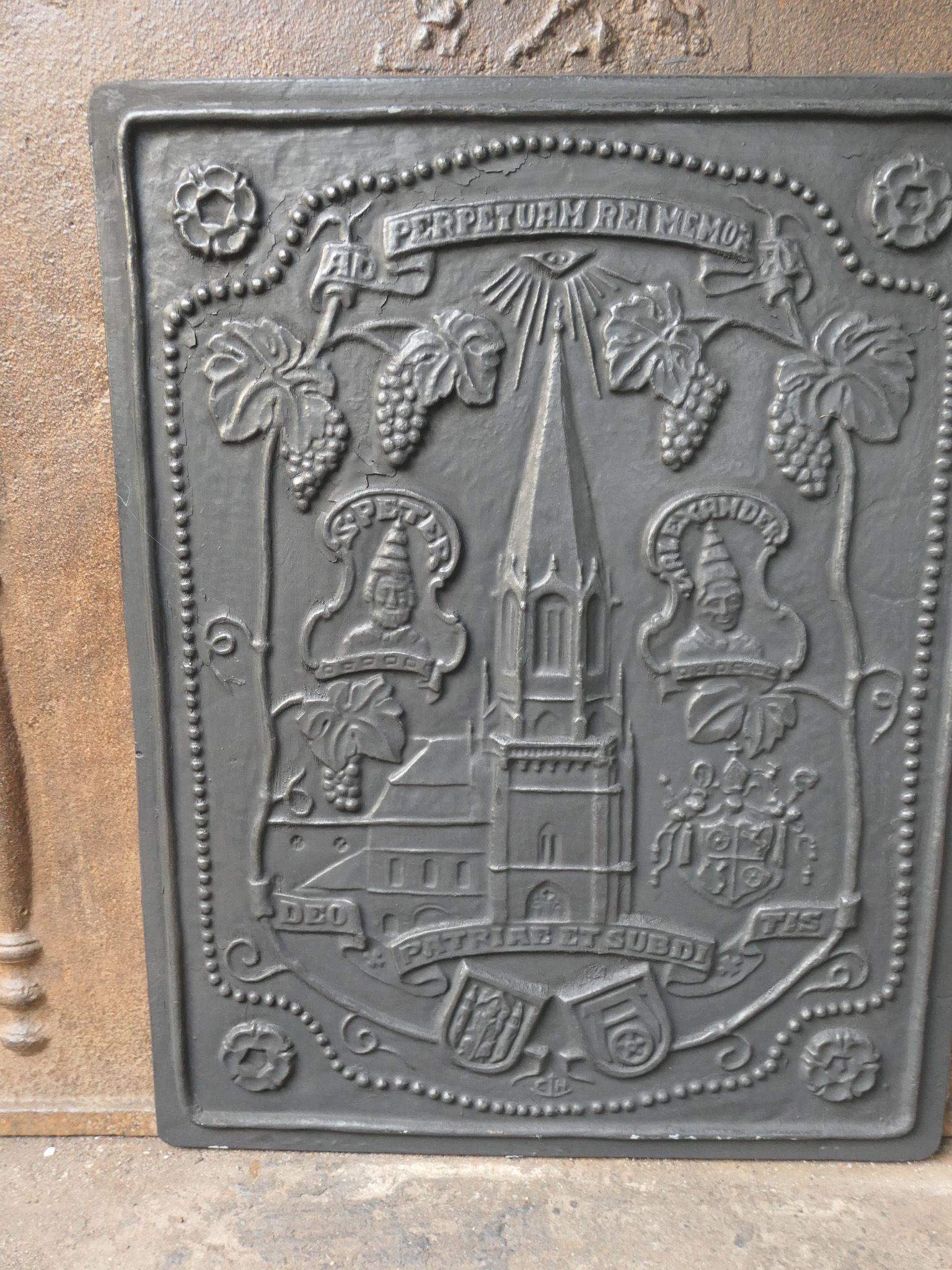 20th Century German Victorian Style 'Religious Theme' Fireback / Backsplash For Sale 4