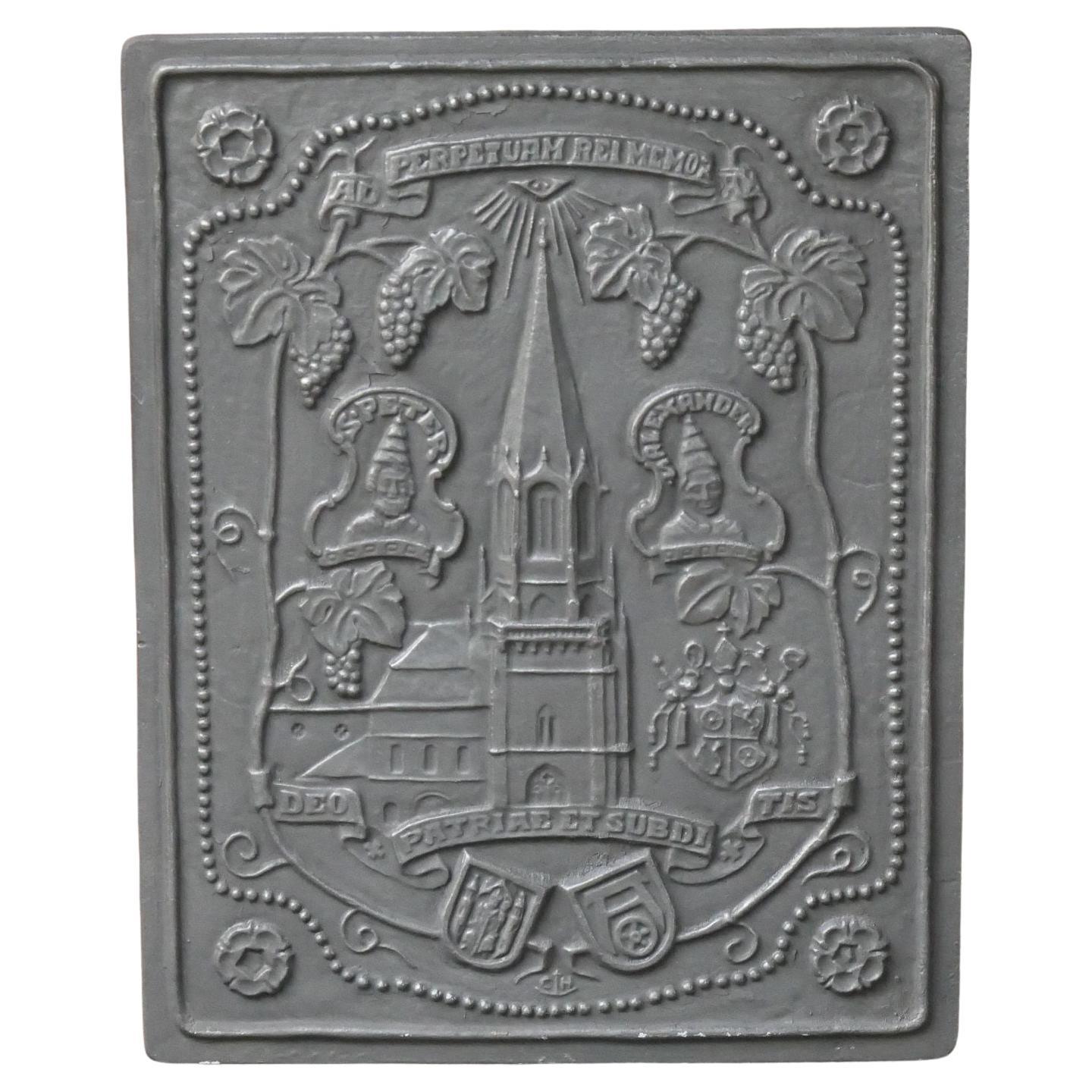 20th Century German Victorian Style 'Religious Theme' Fireback / Backsplash