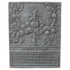 Plaque de cheminée / arrière-plan de style victorien allemand du 20ème siècle sur le thème du bien-être