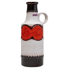 Jarrón de cerámica alemán del siglo XX 
W. Alemania" Jarrón de cerámica