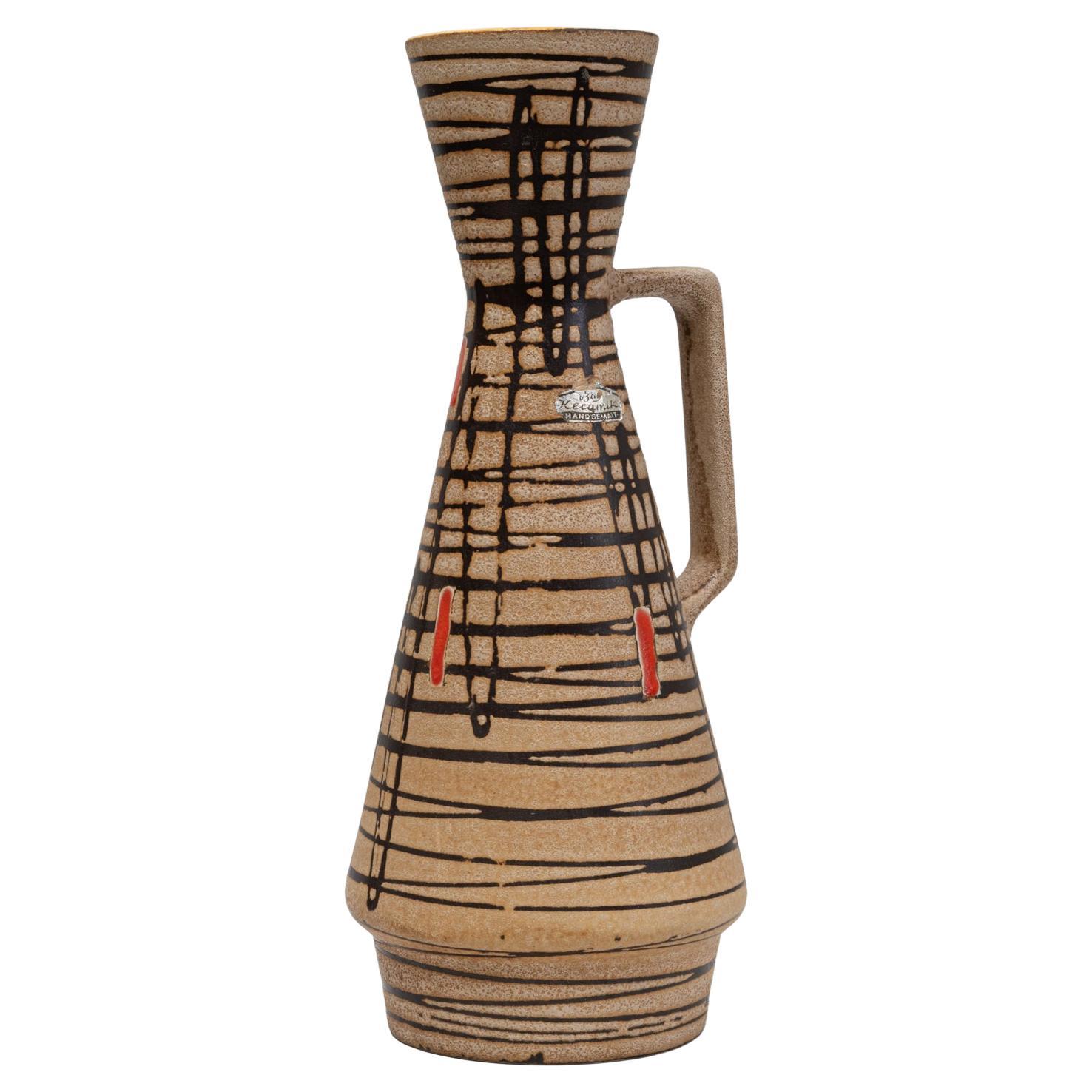 Vase en céramique allemande du 20e siècle "W. Allemagne" Vase en céramique