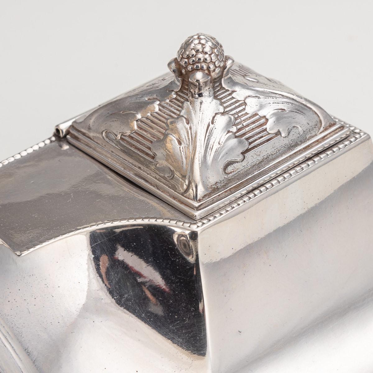 20th Century German Wmf Silver Double Inkwell With Aeroplane Theme, c.1920 8