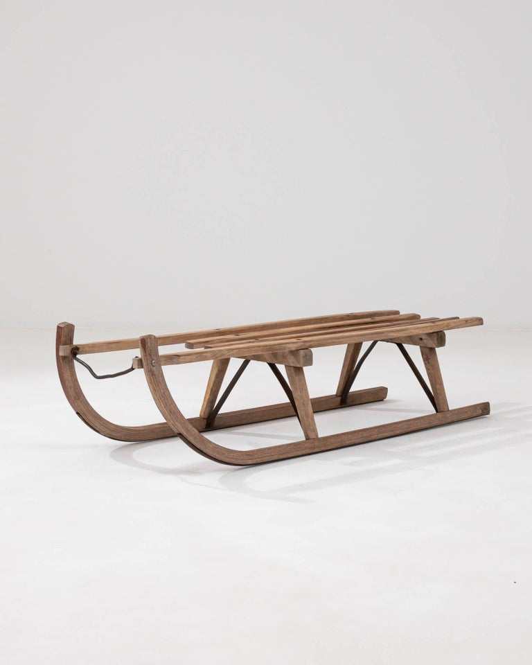 Davos wooden sledge sled ソリ であわ vintage