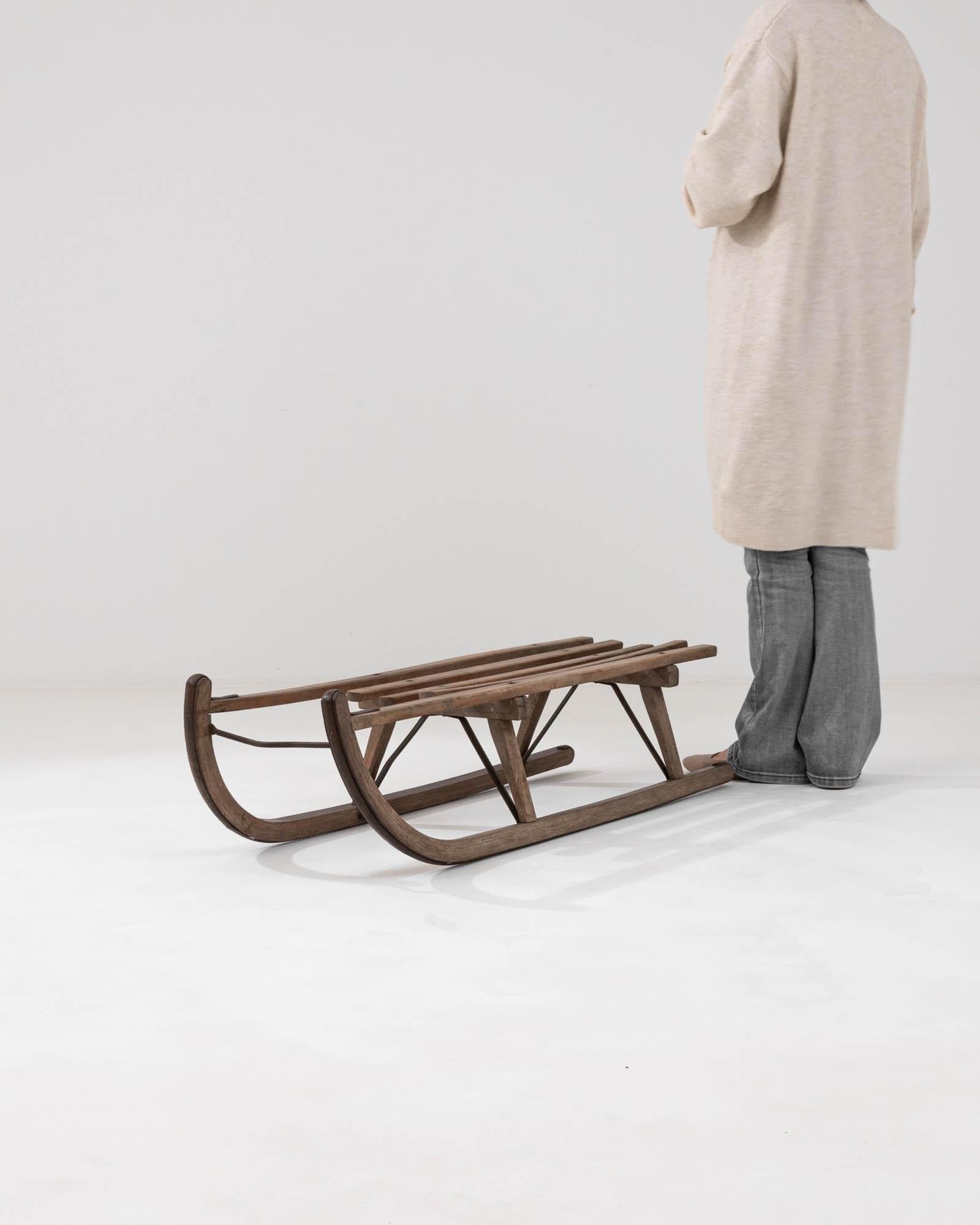 20th Century German Wooden Sled By Davos For Sale 3