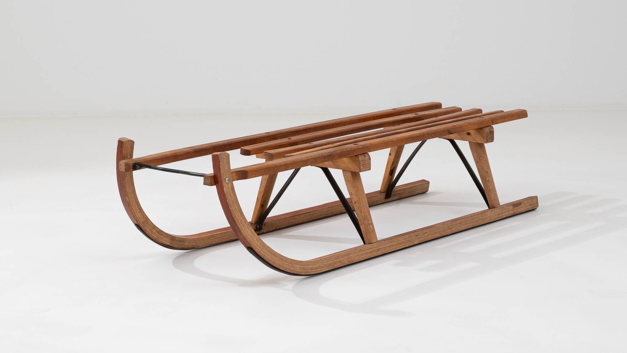 20th Century German Wooden Sled By Davos For Sale 5