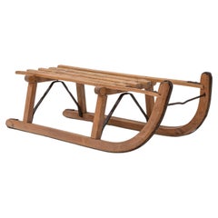 Used 20th Century German Wooden Sled By Davos