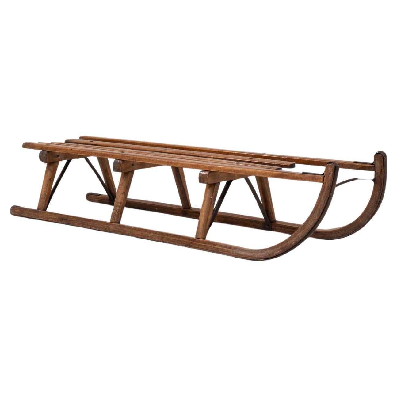 20th Century German Wooden Sled By Davos