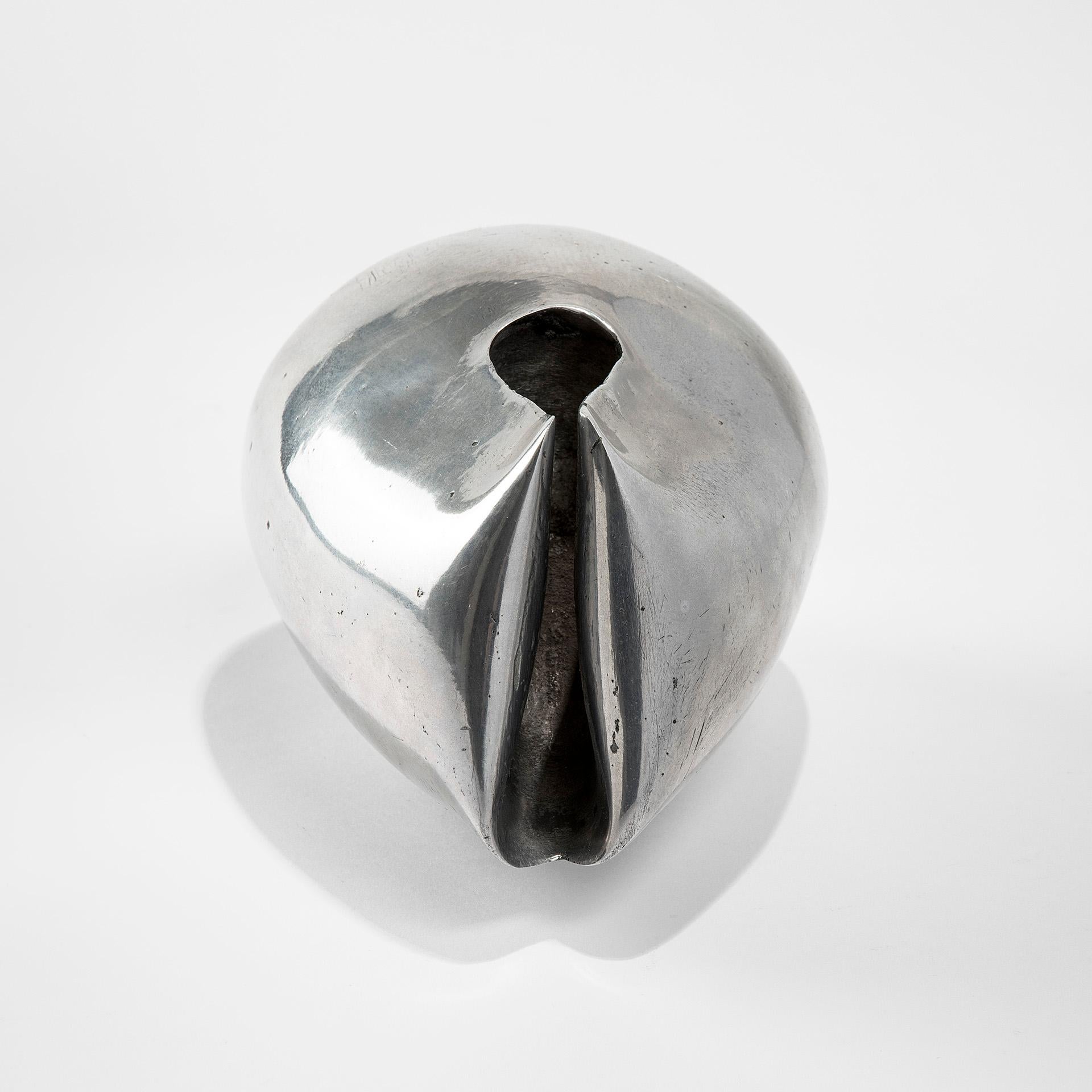 Mid-Century Modern 20th Century Giacomo Benevelli Chromed Sculture, 60s For Sale