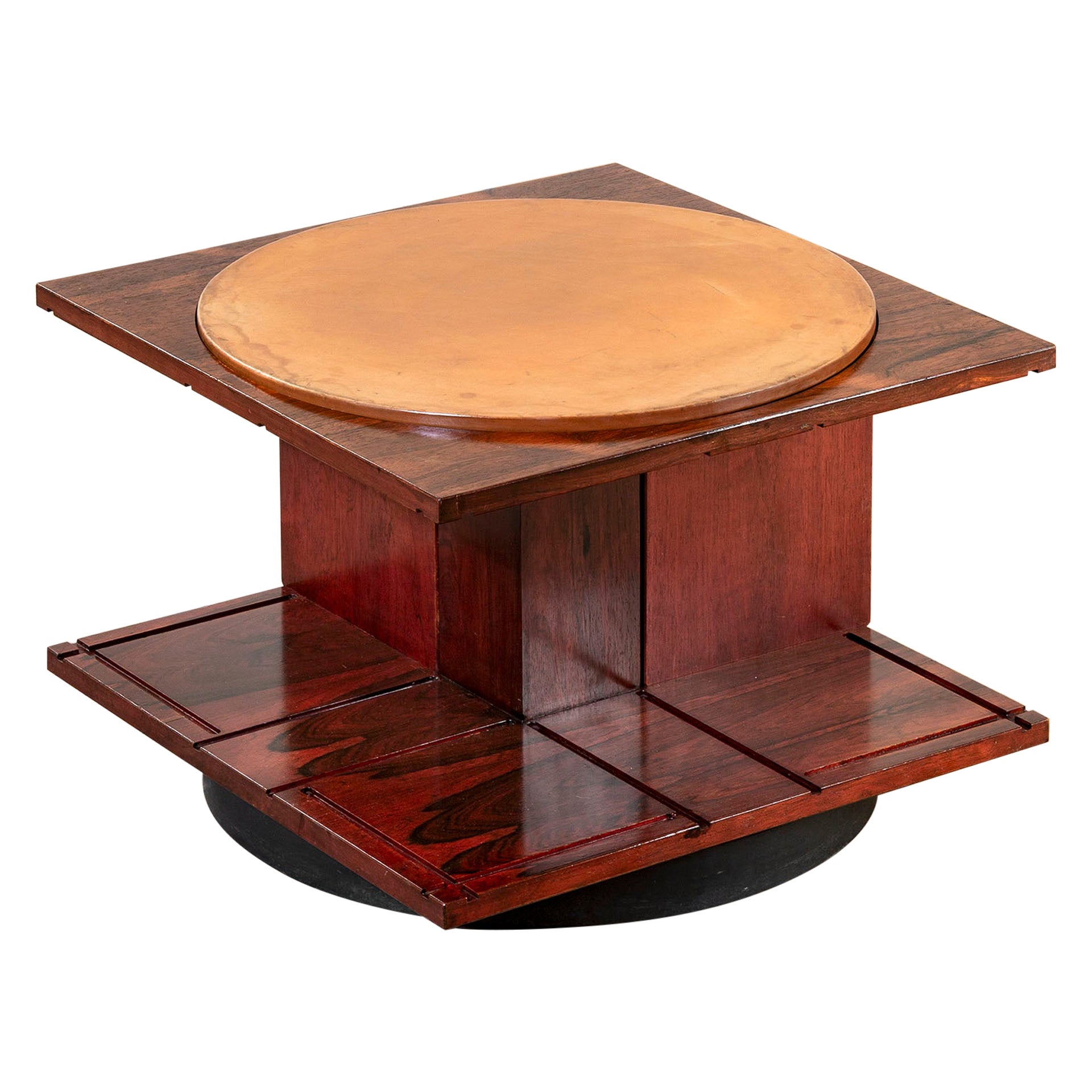 20th Century, Gianfranco Frattini for Bernini Swivel Table mod. 831 For Sale