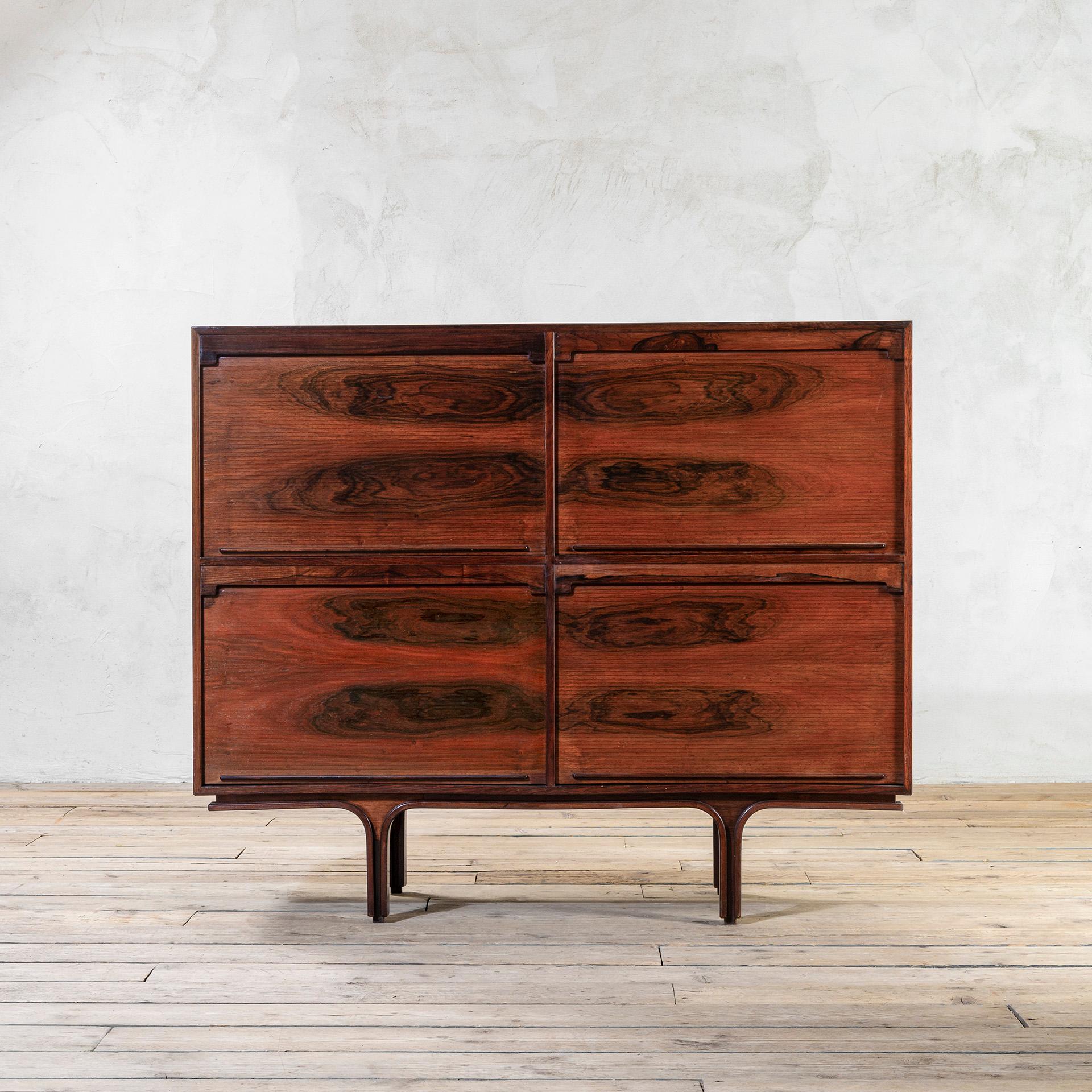 Mid-Century Modern 20th Century, Gianfranco Frattini for Bernini Wooden Cabinet mod. 504 For Sale