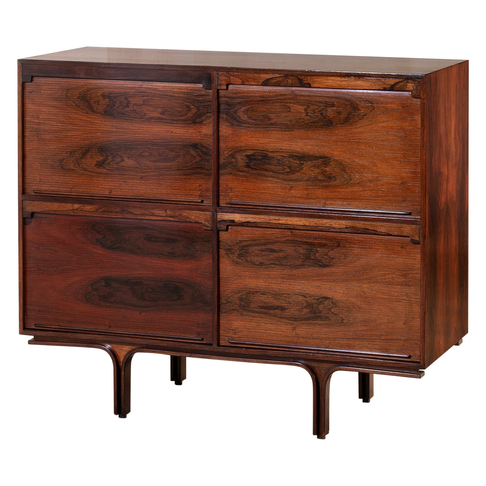 20th Century, Gianfranco Frattini for Bernini Wooden Cabinet mod. 504 For Sale