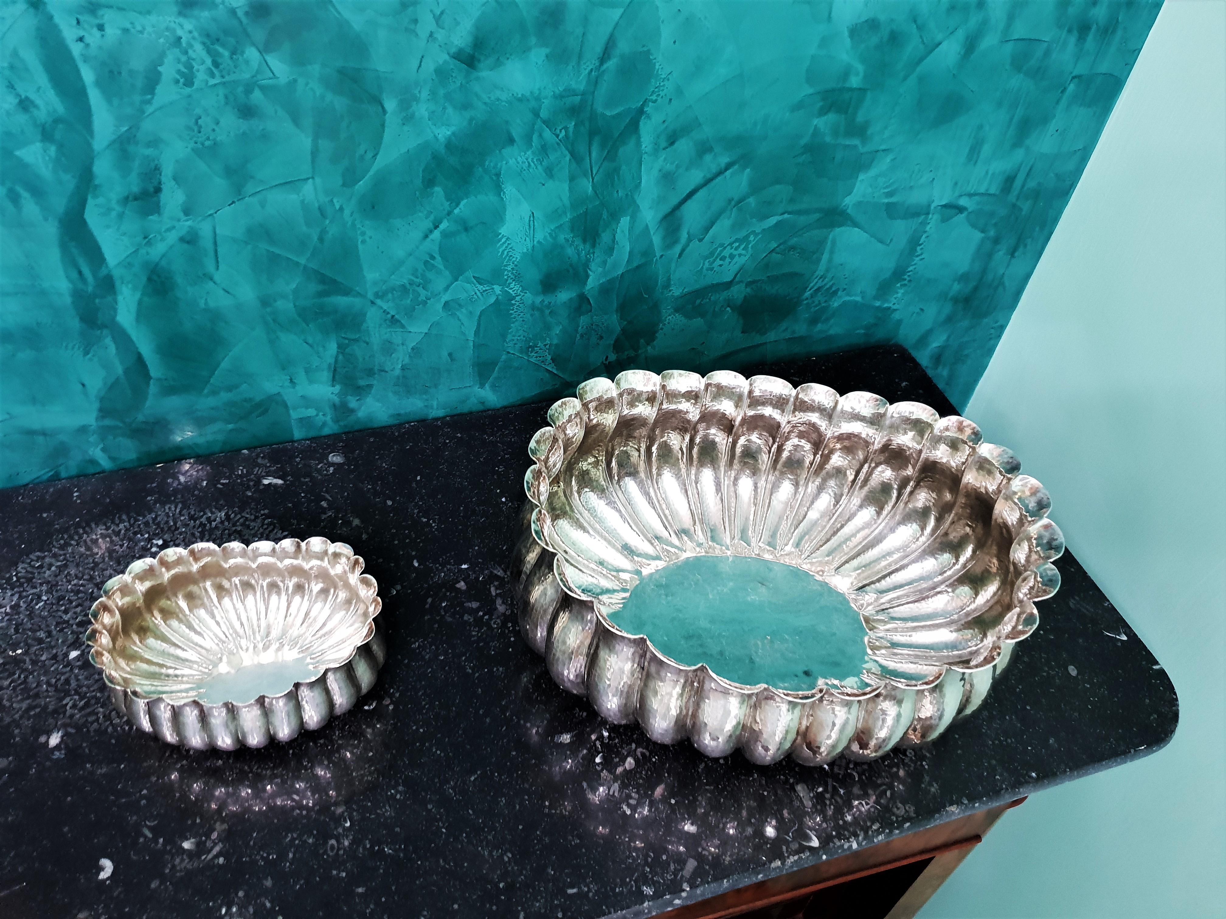 20th Century Gianmaria Buccellati Embossed Sterling Silver Bowl Italy, 1960s 1