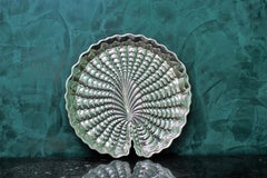 20th Century Gianmaria Buccellati Engraved Sterling Silver Nymphaea Plate, 1980s