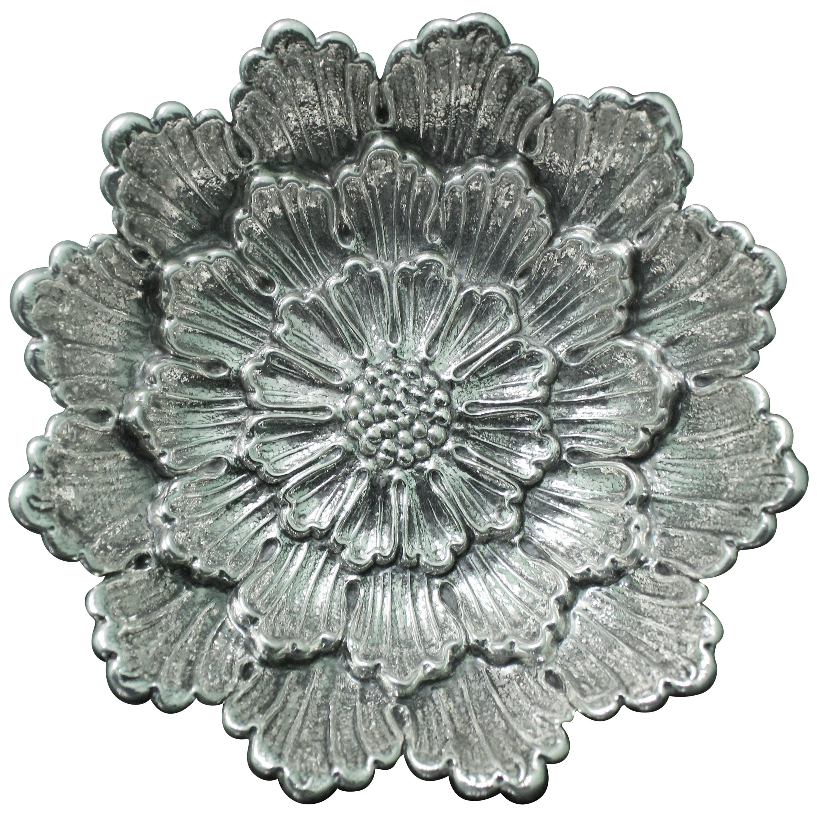 20th Century Gianmaria Buccellati Sterling Silver "Dahlia" Leave, 1980s For Sale