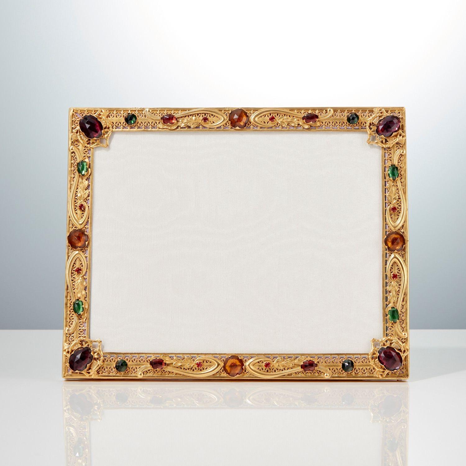 A French 20th Century gilded photo frame with wonderful jewel paste decoration. Circa 1915-‘20

This richly embellished frame certainly makes an impression and will work beautifully in a home of today as there’s no doubting it’s quality.

Outer