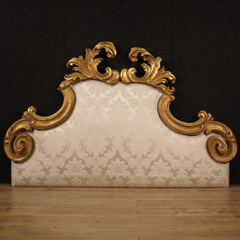 Late 20th Century 20Th Century Gilded Wooden Baroque Style Headboard, 1970