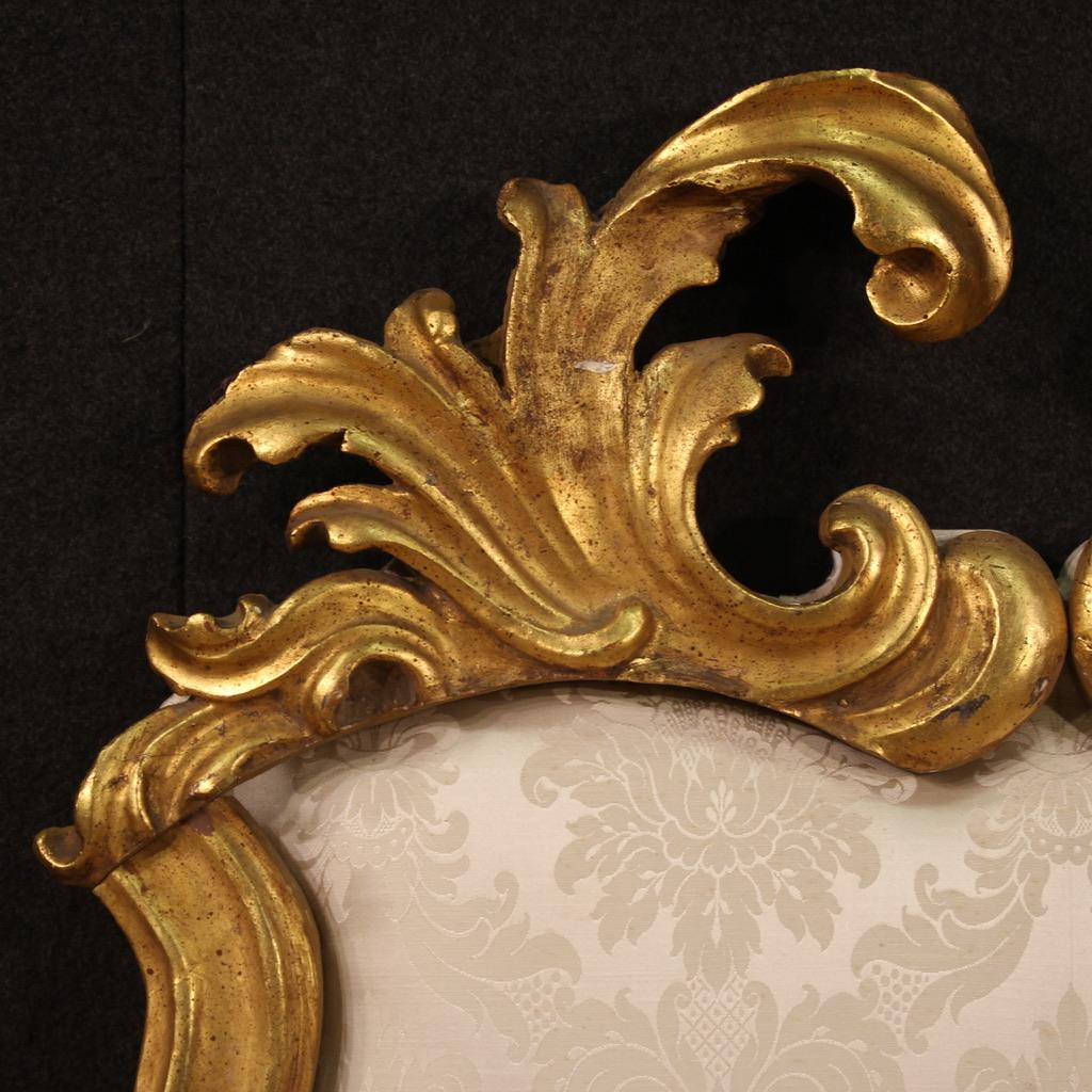 20Th Century Gilded Wooden Baroque Style Headboard, 1970 2