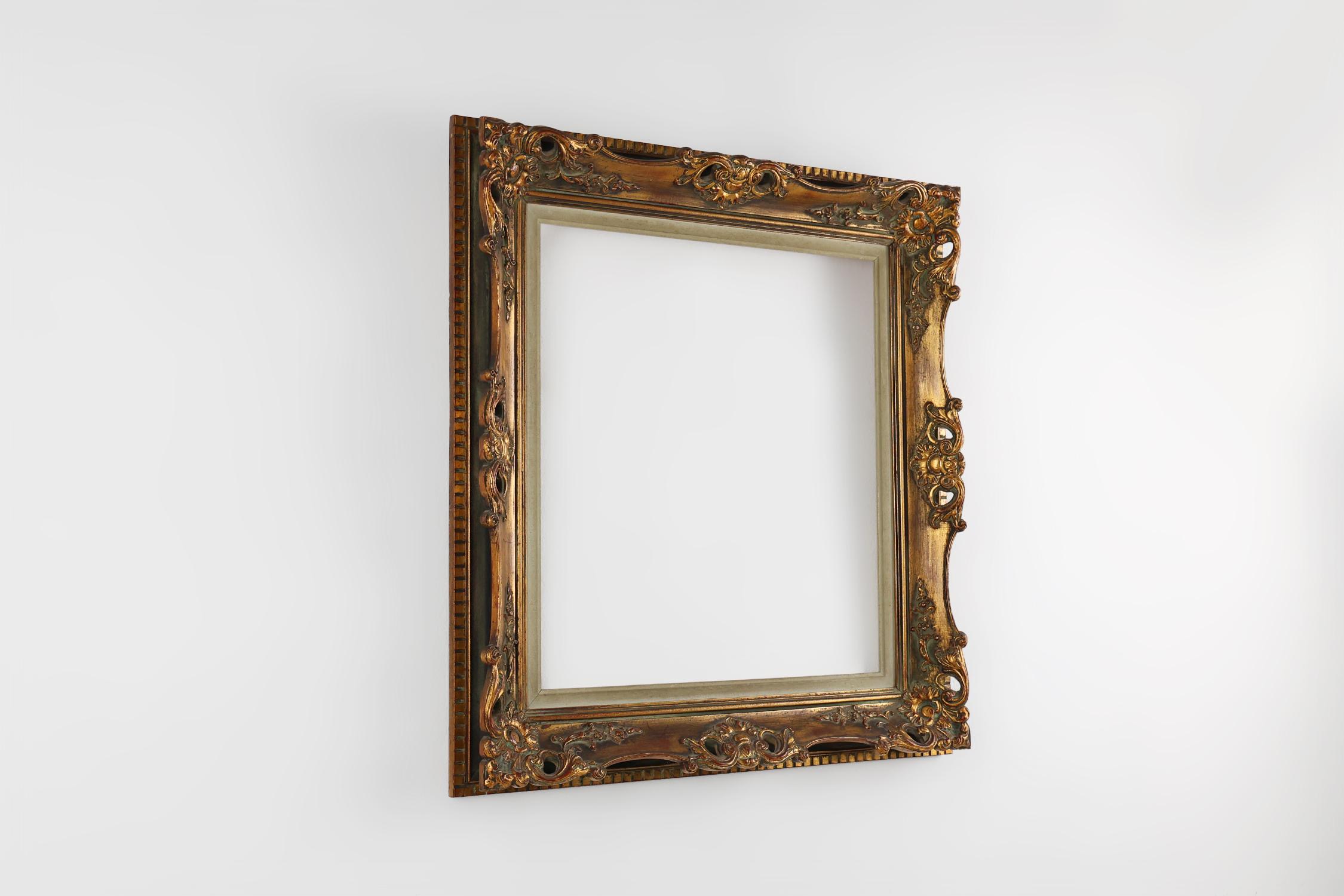 Marco de pintura de madera dorada del siglo XX, Bélgica en Bueno estado para la venta en Meulebeke, BE