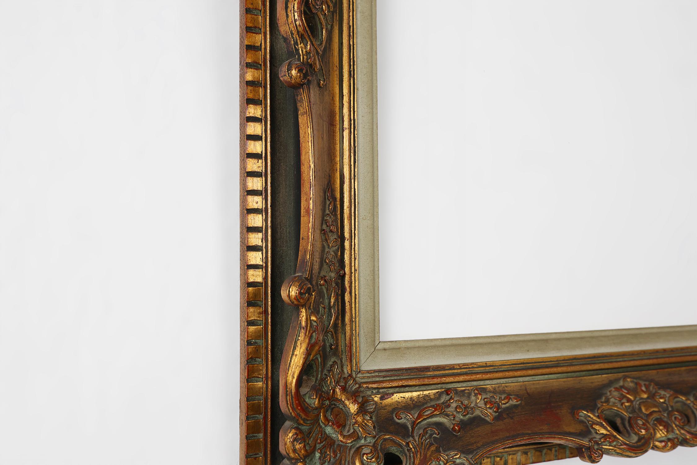 Marco de pintura de madera dorada del siglo XX, Bélgica Madera en venta