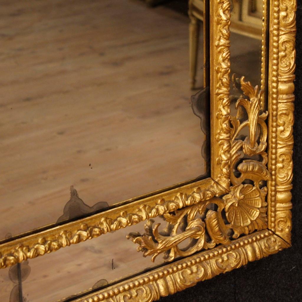20th Century Gilt and Chiselled Wood French Louis XIV Style Mirror, 1950 5