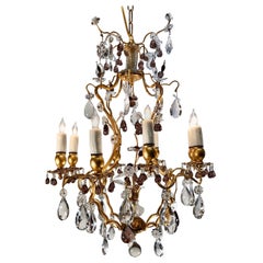 20th Century Gilt Bronze and Crystal Italian Chandelier