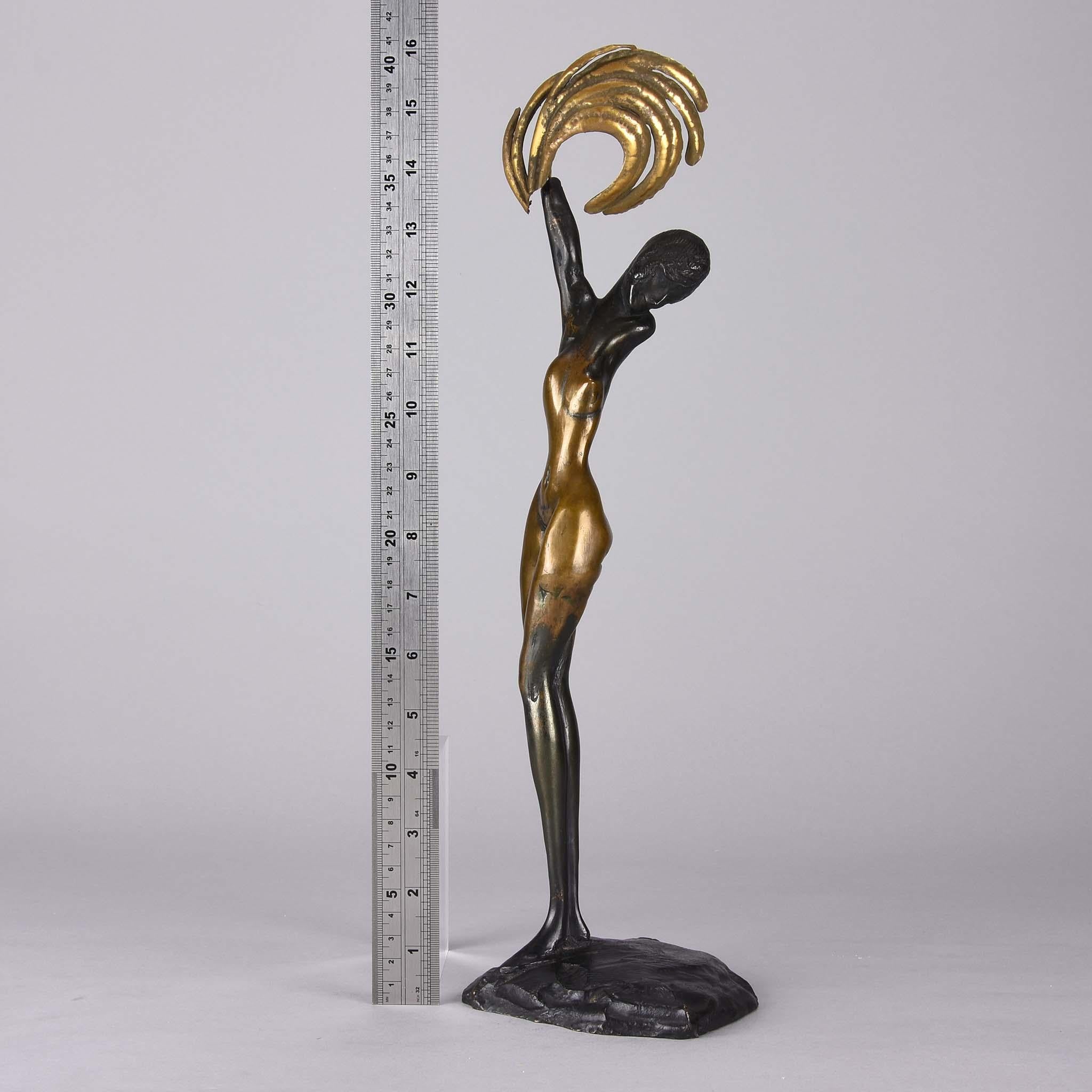 Vergoldete Bronze des 20. Jahrhunderts mit dem Titel „Daphne“ von Ernst Fuchs im Angebot 4