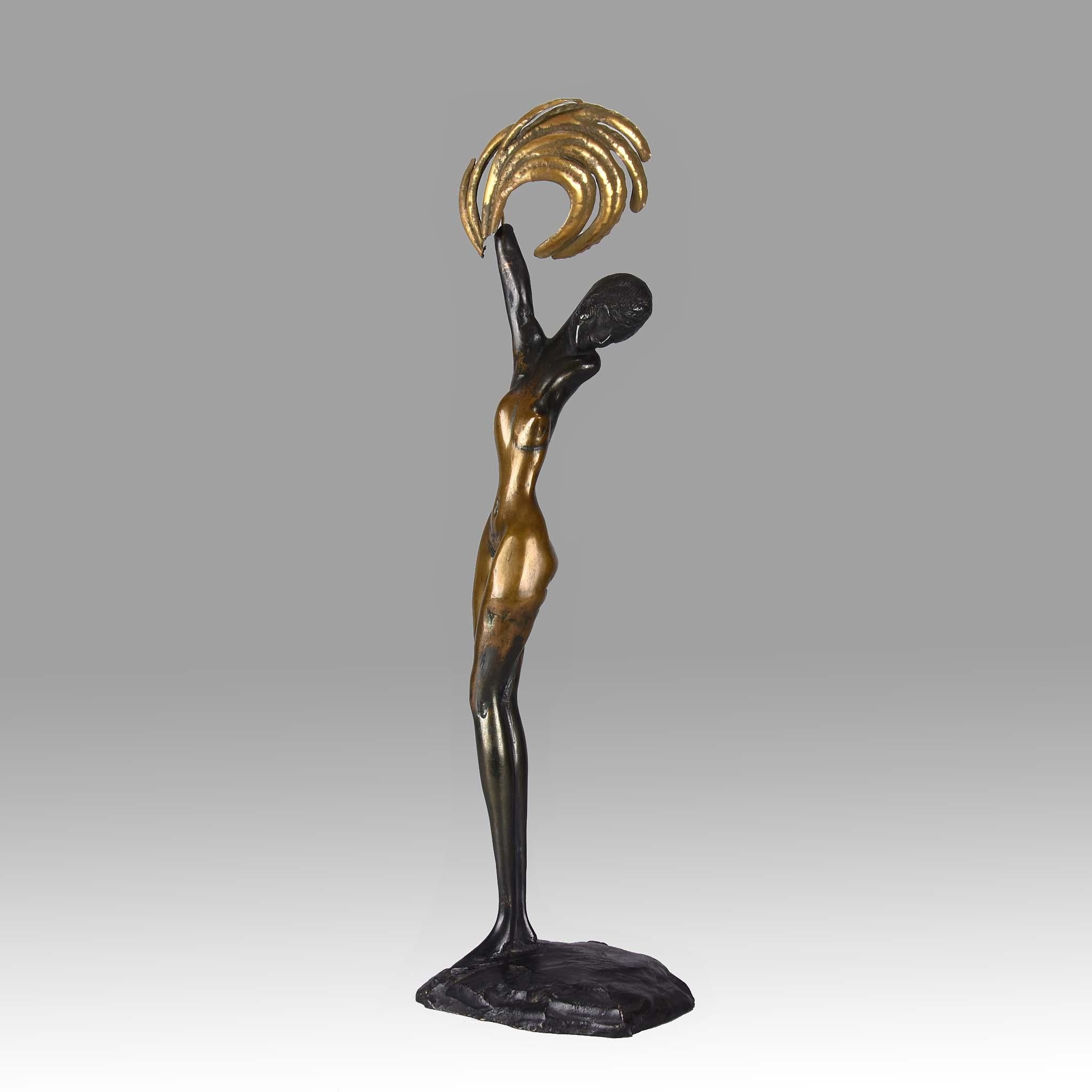 Vergoldete Bronze des 20. Jahrhunderts mit dem Titel „Daphne“ von Ernst Fuchs im Angebot 5