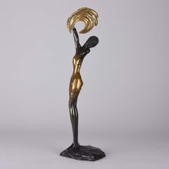 Vergoldete Bronze des 20. Jahrhunderts mit dem Titel „Daphne“ von Ernst Fuchs