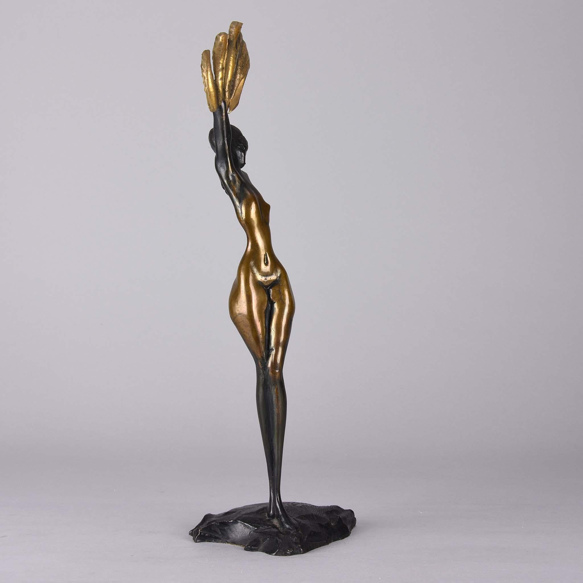 Art Deco 20th Century Gilt Bronze Entitled 