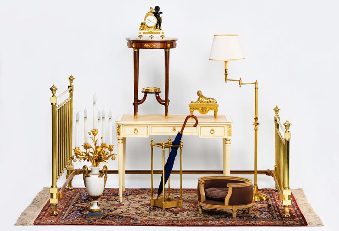 French 20th Century Gilt Metal Bed Frame 'Twin' from Hotel Ritz Paris For Sale