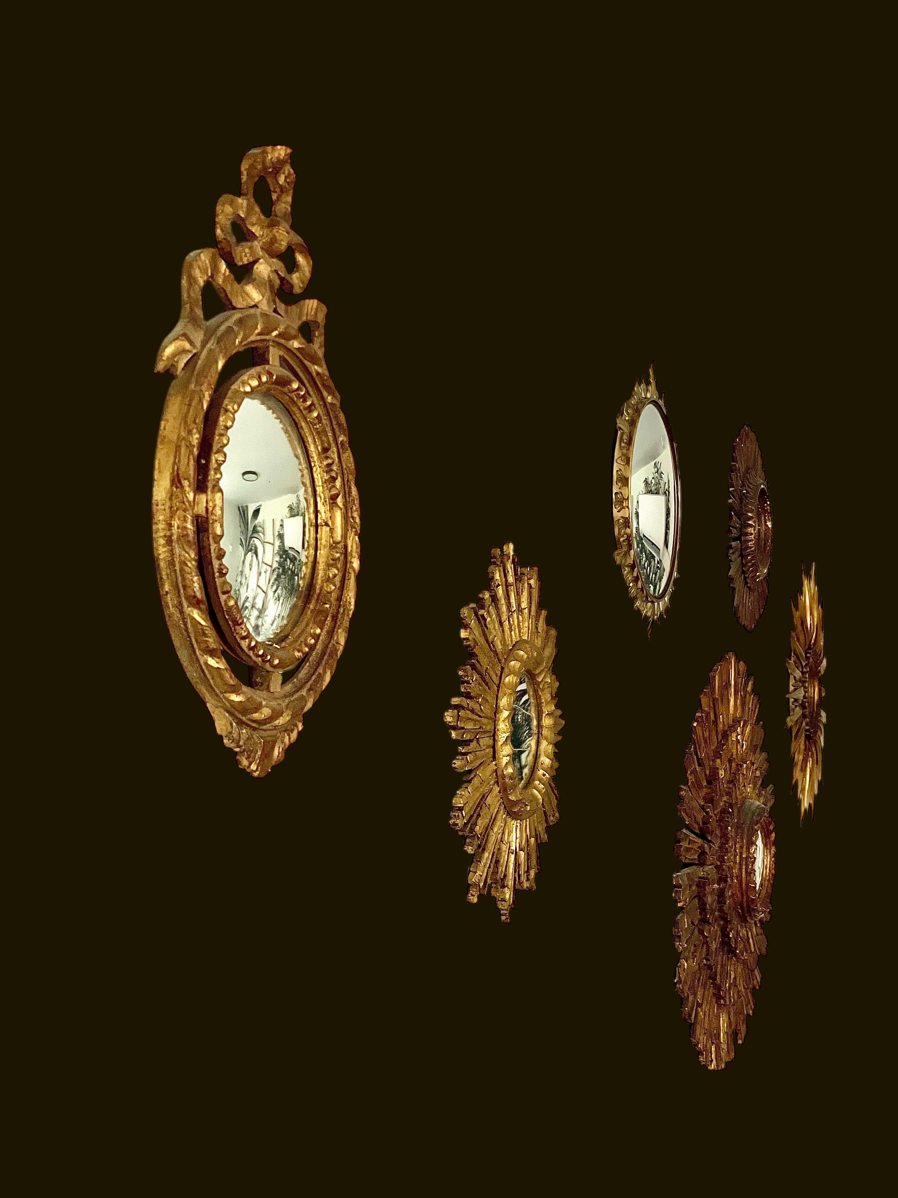 Espejo Vintage Giltwood Sunburst en venta 1
