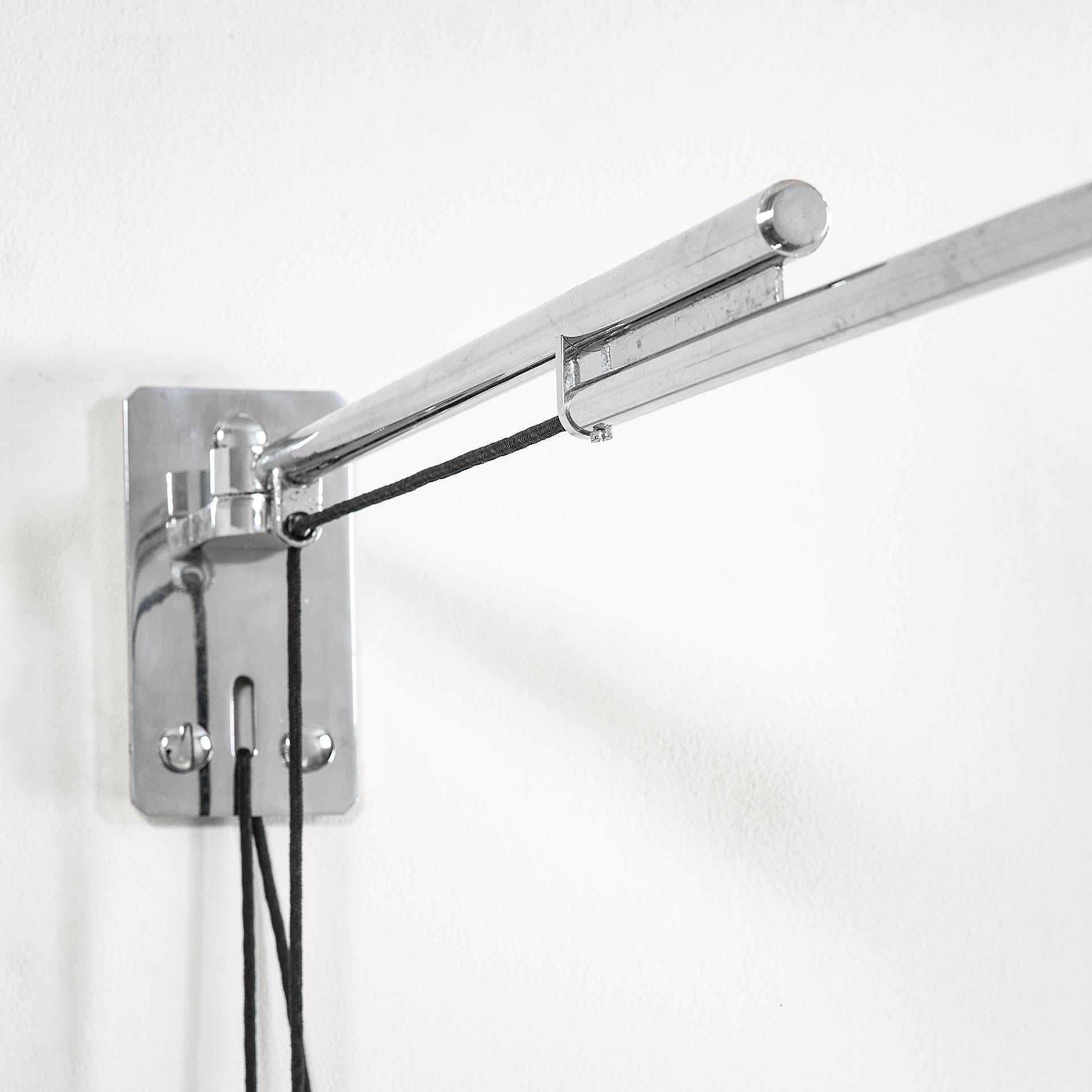 Metal 20th Century Gino Sarfatti Adjustable Wall Lamp Mod. 194 for Arteluce, 1950s For Sale